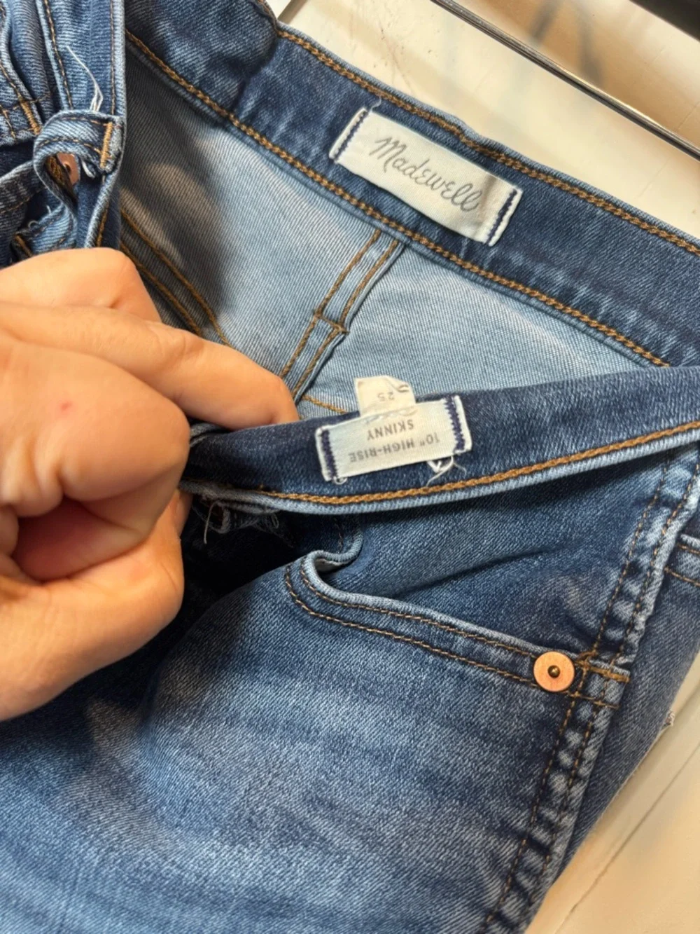 Madewell Mid Wash Blue Skinny Jeans